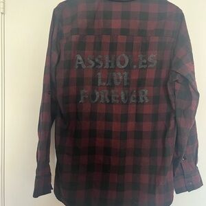 Plaid Flannel Shirt - Red and Black